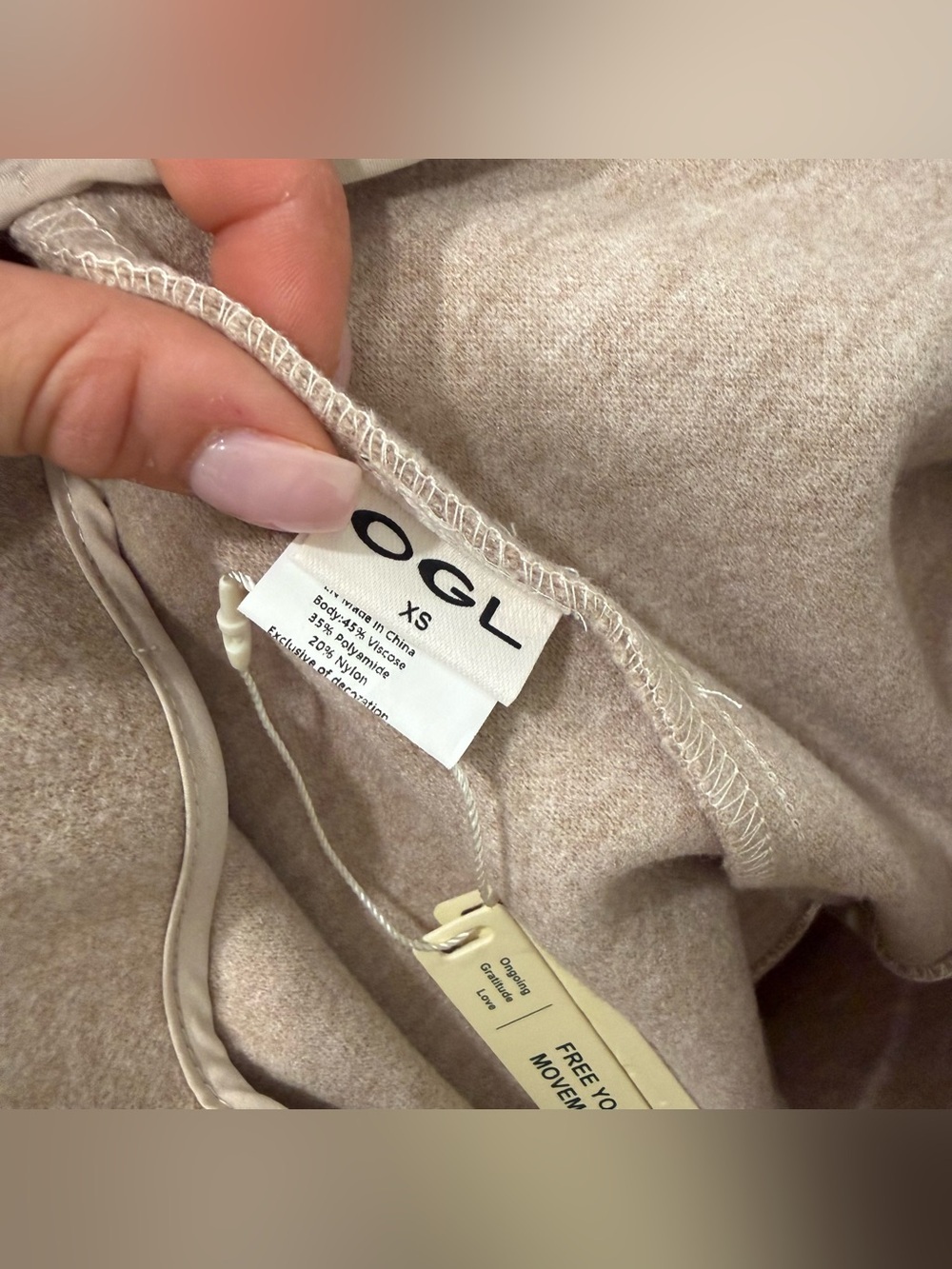 OGL Heather Oatmeal Beige Cashsoft Flared Maxi Skirt XS - Picture 3 of 7